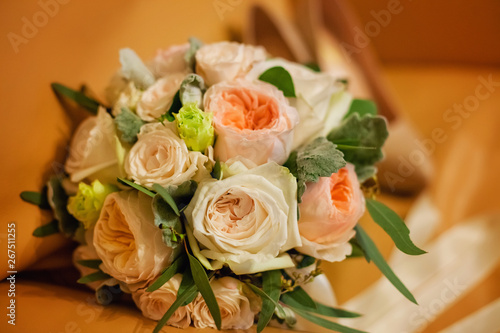 bouquet of white roses