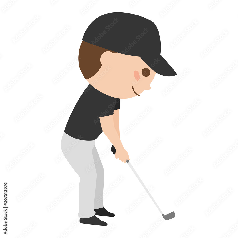 若い男性のイラスト スポーツのゴルフを楽しんでいる若い男性 Stock Vector Adobe Stock 若い男性のイラスト スポーツのゴルフを楽しんでいる若い男性 Stock Vector Adobe Stock