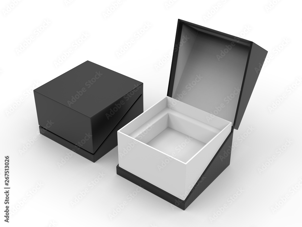 Blank product hard cardboard box for branding and mock up. 3d render illustration. Blank product hard cardboard box for branding and mock up. 3d render illustration.