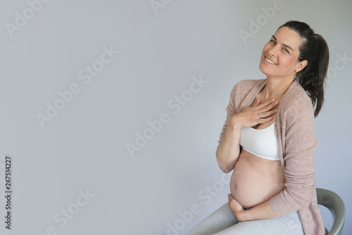 Portrait of 6 months pregnant woman