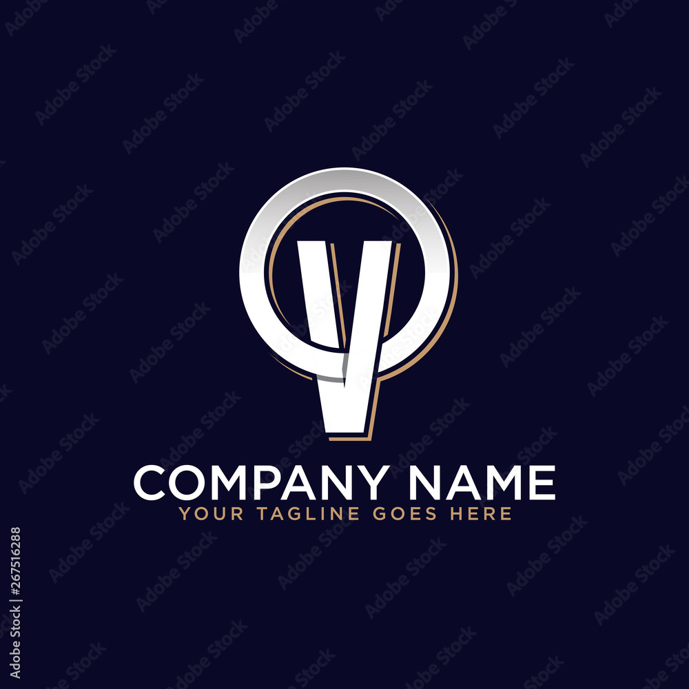 Fototapeta premium OV initial name logo , trending vector, this logo can used sport, real estate, construction etc