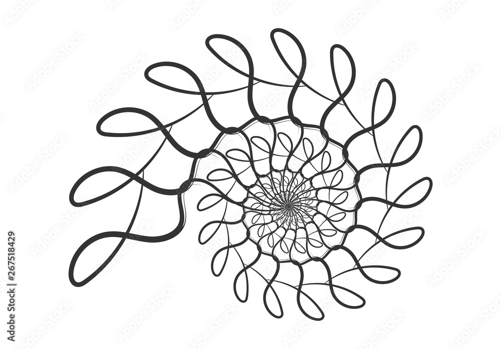Spiral vector design elements. Abstract lines black and white. Swirl background. Spiral vector design elements. Abstract lines black and white. Swirl background.