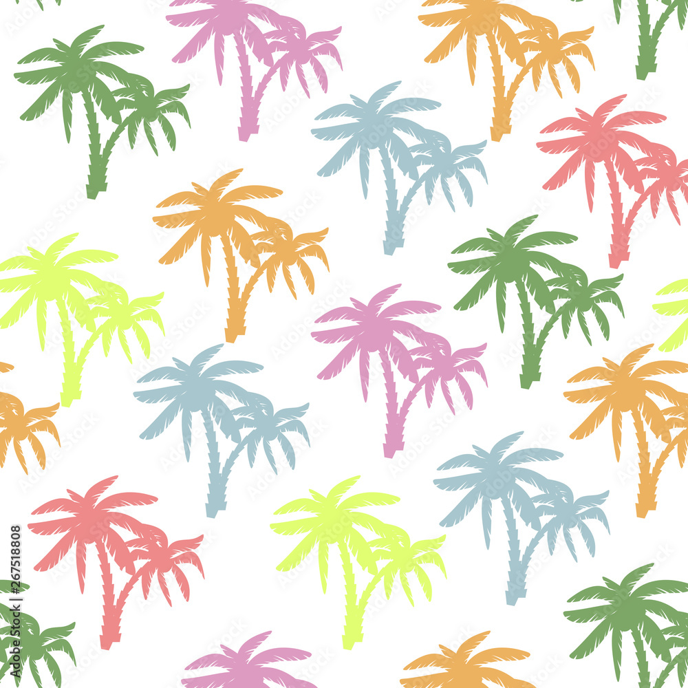 Coconut tree print for textile design