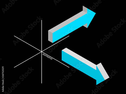 3d Arrow sign set. Vector i...