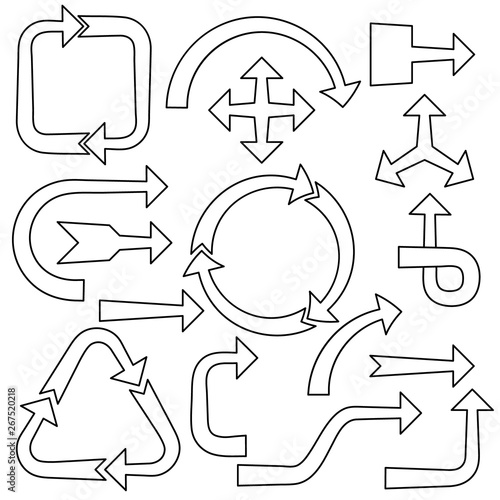 Arrow sign set. Isolated on...