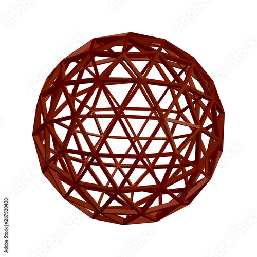 Abstract sphere wireframe. ...