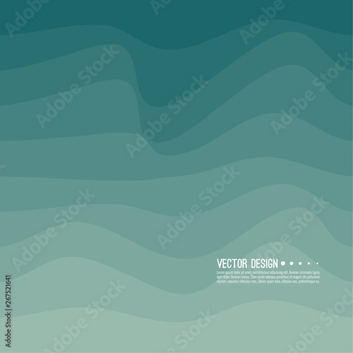 Distorted wave colorful texture. Abstract dynamical rippled surface. Vector stripe deformation background. Transition and gradation of color.