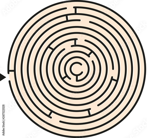 Black round maze