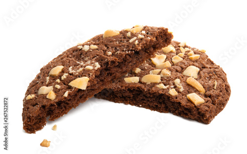 american cookies with nuts isolated