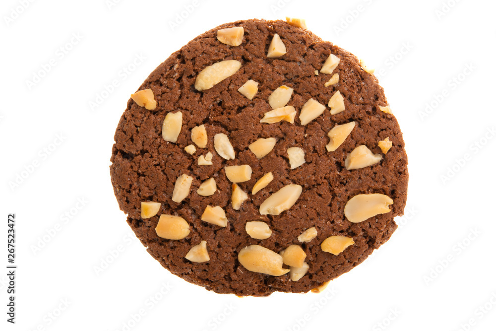 american cookies with nuts isolated american cookies with nuts isolated