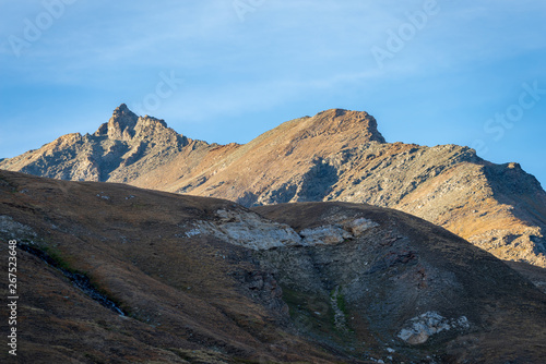 Colle del Nivolet mountain pass, Graian Alps, Italy