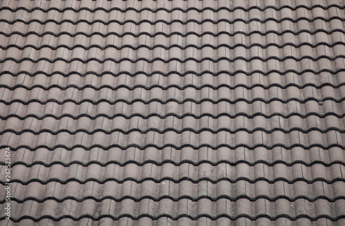 Black and white color of roof.