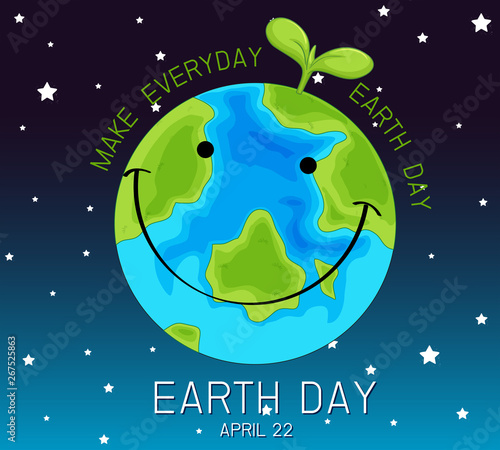An earth day logo