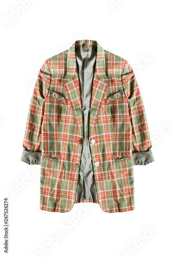 Tartan jacket isolated