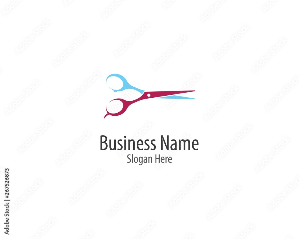Scissors logo template vector icon illustration Scissors logo template vector icon illustration