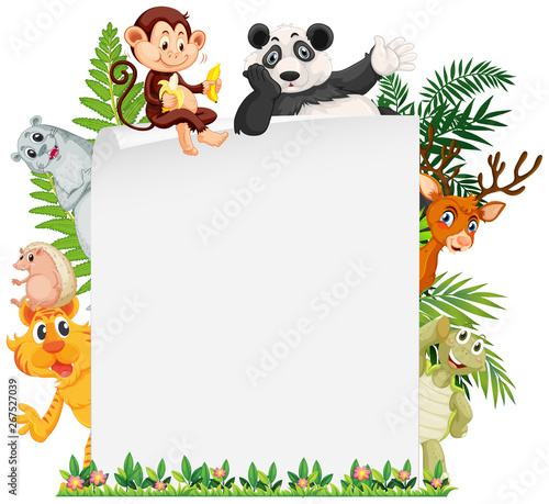 Wild animal border template