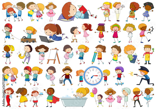 Set of children character