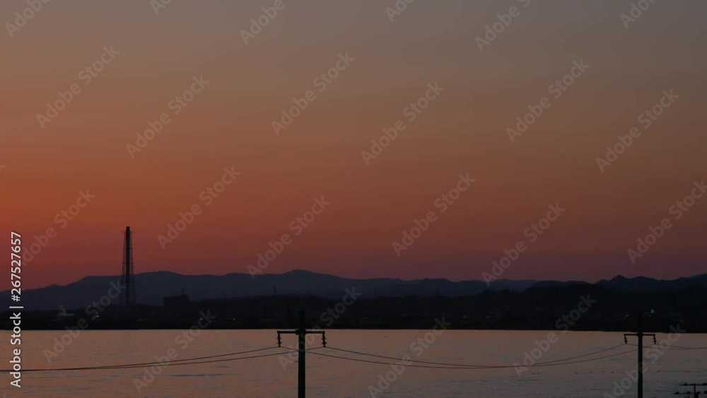 Silhouette of telephone pole at sunset Silhouette of telephone pole at sunset