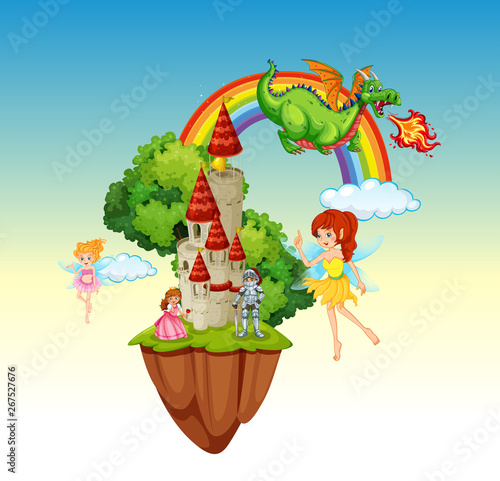 A fantasy land scene