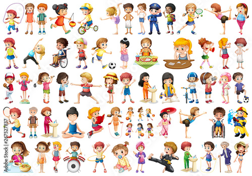 Set of sport kids