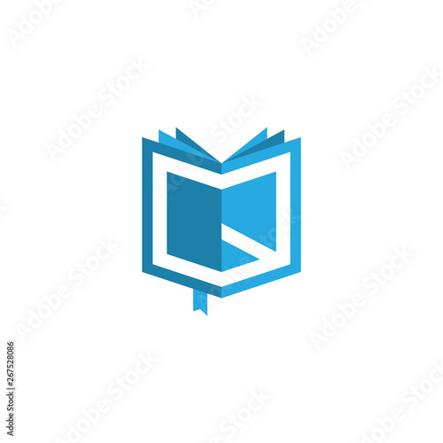 initial letter Q book logo vector
