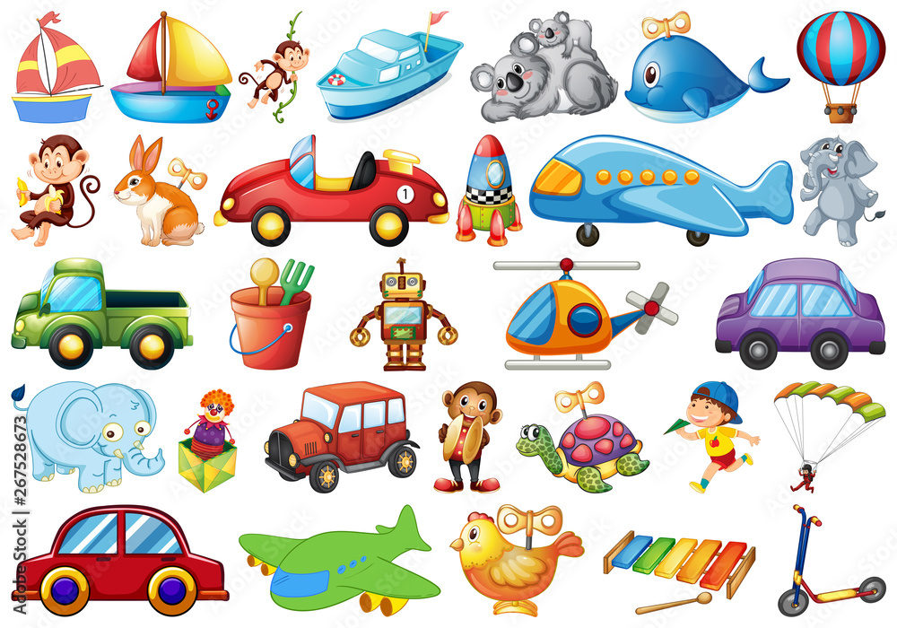 Fototapeta premium Set of children toys