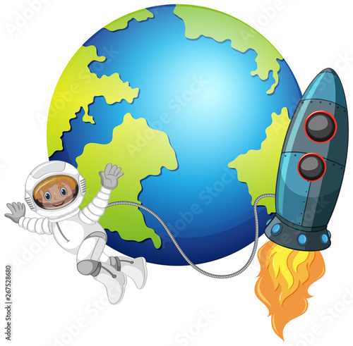 An astronaut in space