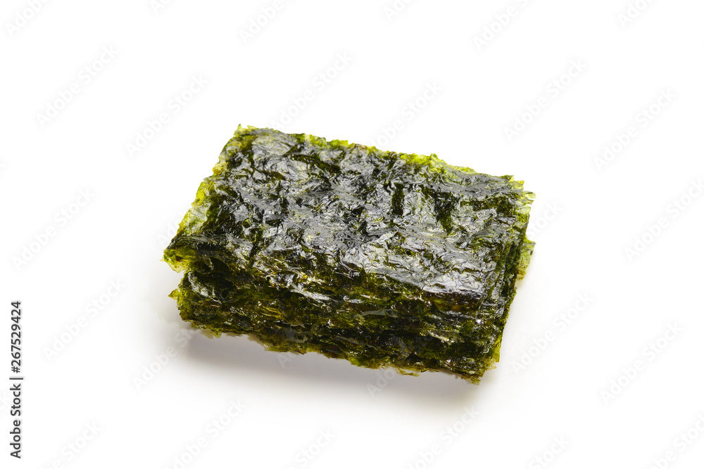 Nori seaweed isolated on white. Nori seaweed isolated on white.