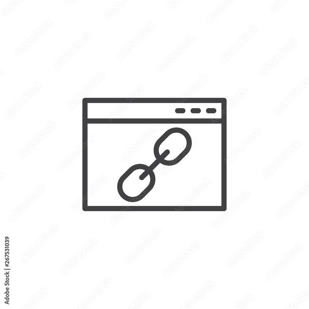 Seo Link line icon. linear style sign for mobile concept and web design. Link building outline vector icon. Symbol, logo illustration. Pixel perfect vector graphics Seo Link line icon. linear style sign for mobile concept and web design. Link building outline vector icon. Symbol, logo illustration. Pixel perfect vector graphics
