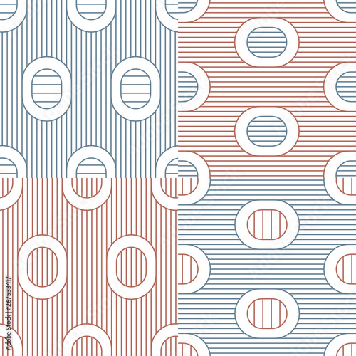 Set. Abstract stripes. Vector illustration patterns.