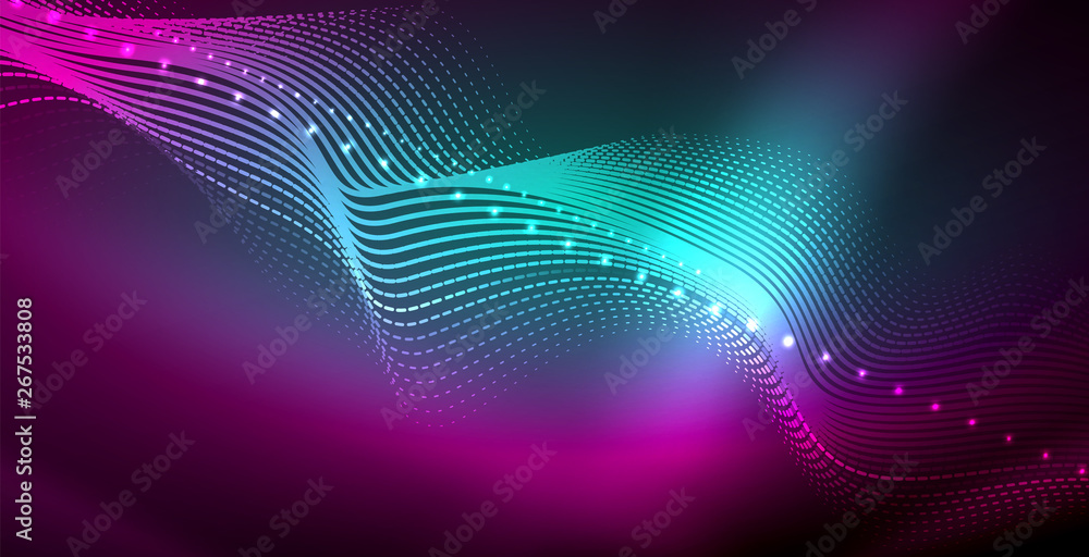Neon lines shiny glowing background Neon lines shiny glowing background