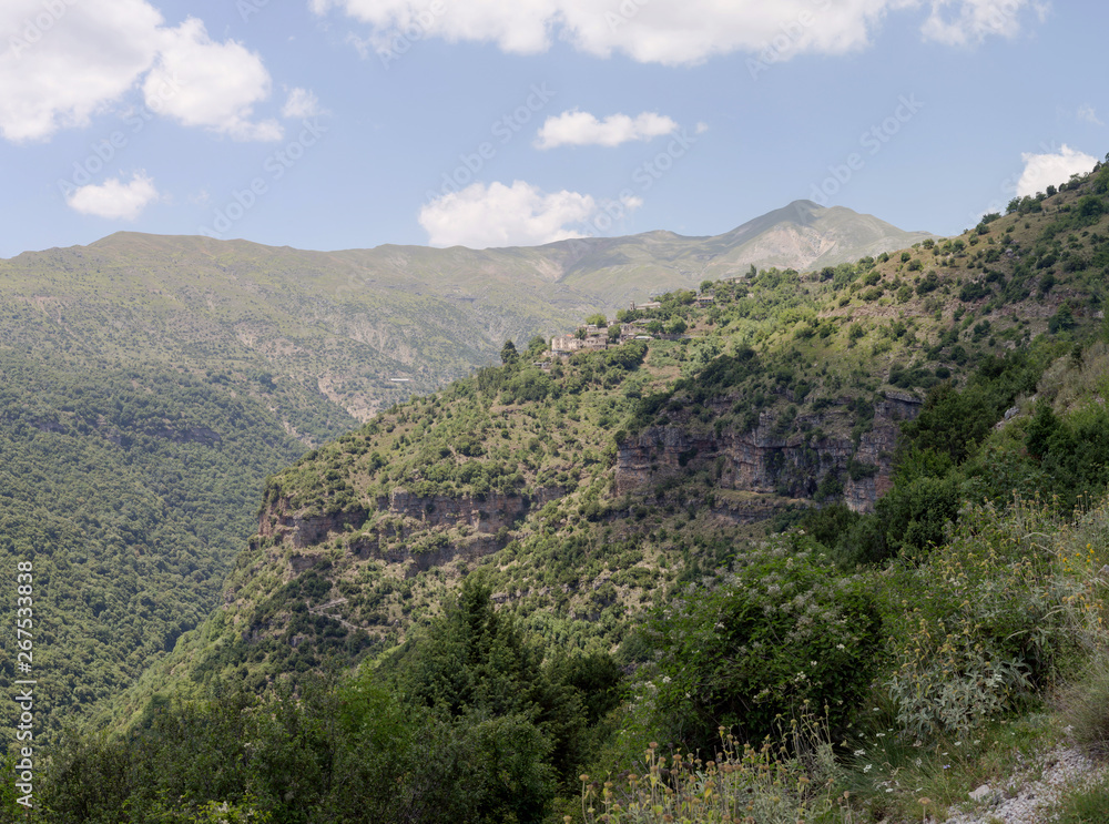 Fototapeta premium Traditional greek village Kalarrytes (Epirus, Greece).
