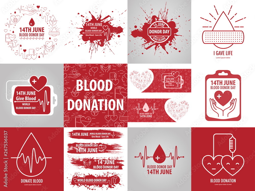 Blood Logo Template Vector Icon Illustration Test Donate Hot Vector, Test,  Donate, Hot PNG and Vector with Transparent Background for Free Download