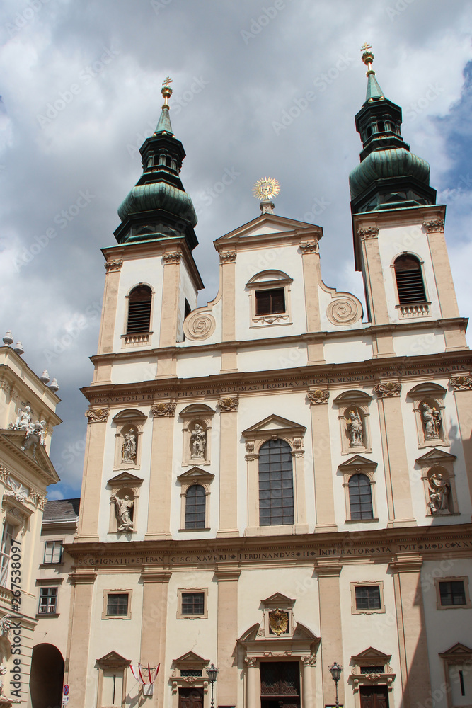 baroque church (jesuitenkirche) in Vienna (Austria)