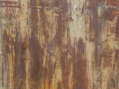 background image of rust, stains of paint on a metal wall