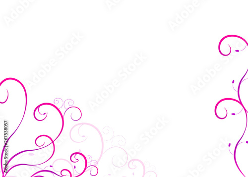 Floral ornament decoration element.