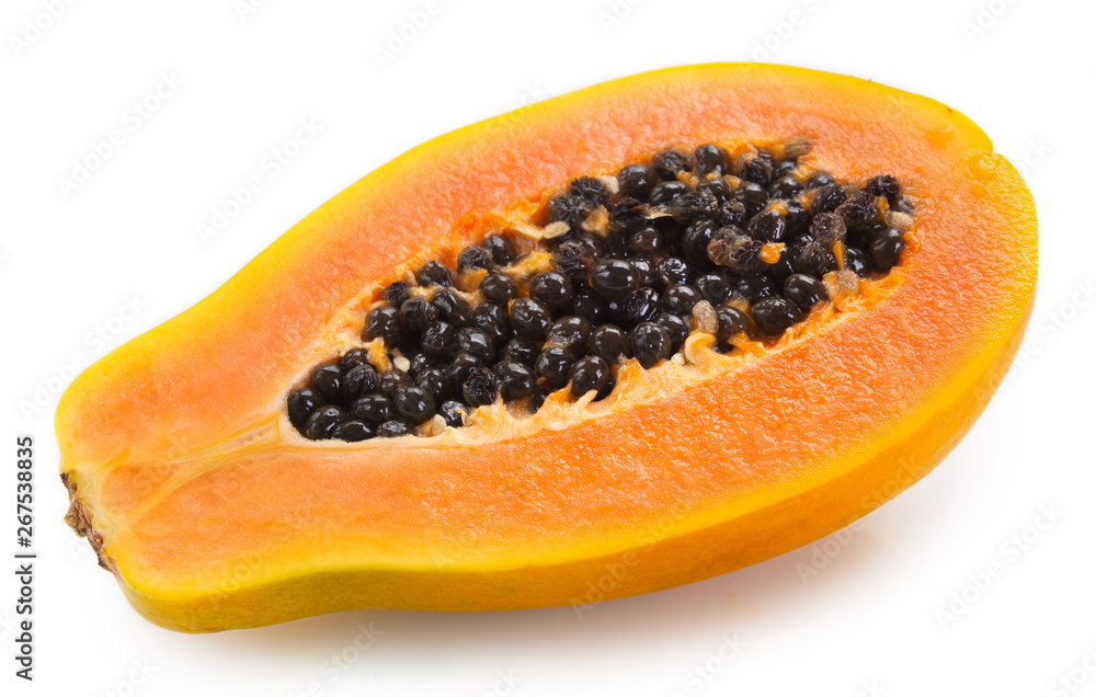 Fresh papaya on white background Fresh papaya on white background