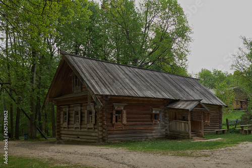 old wooden building with the architecture of village life © Mikhail