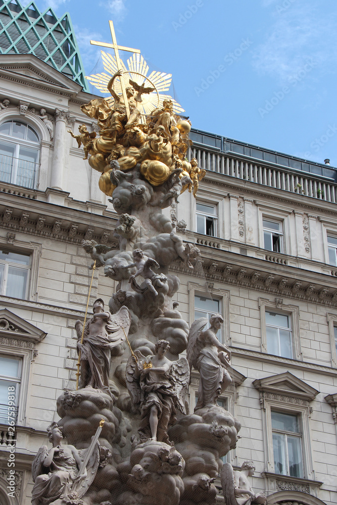 baroque memorial (Pestsaüle) at graben in Vienna (Austria)