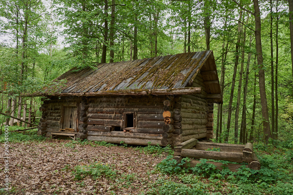 old wooden building with the architecture of village life