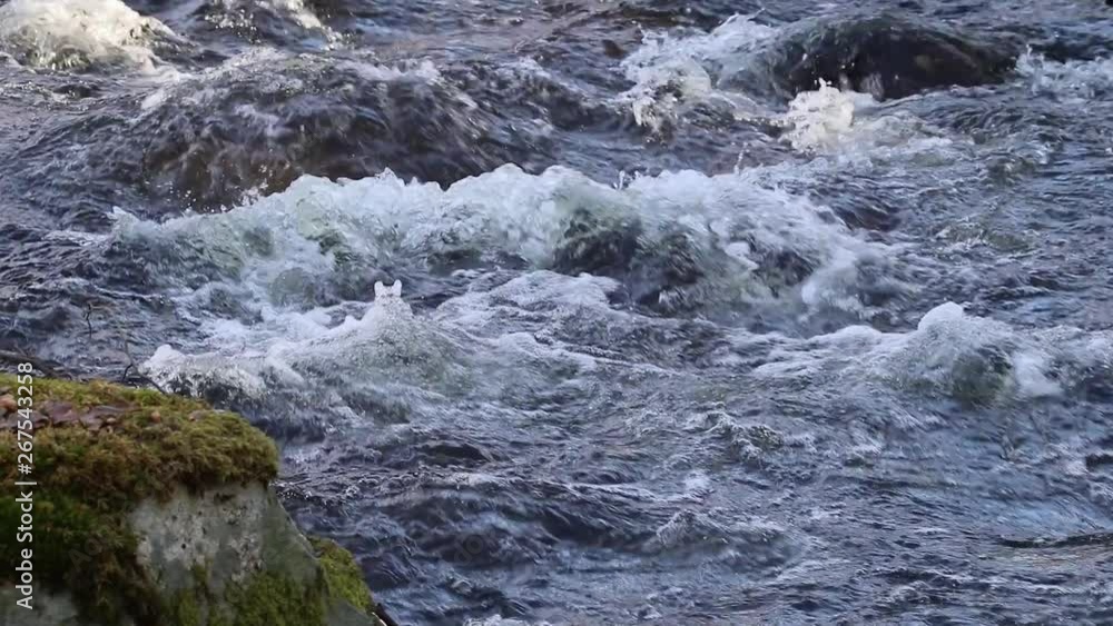 water flowing in the river, Finland water flowing in the river, Finland