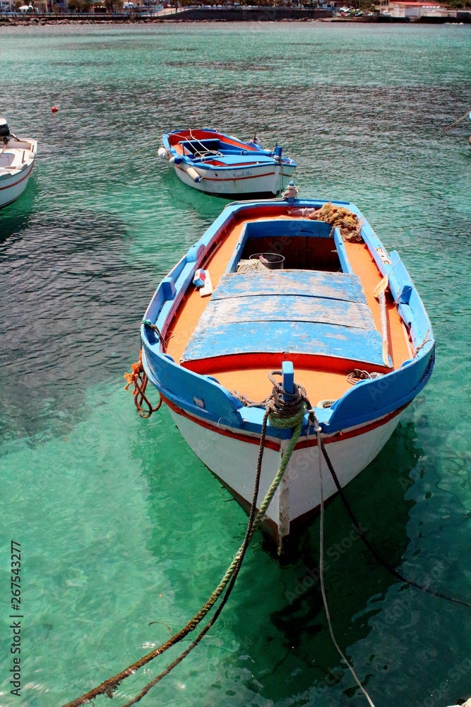 cute fishing boats in Sicily, Italy