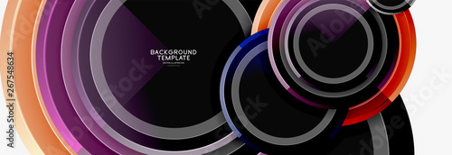 Circular pattern, abstract circles composition