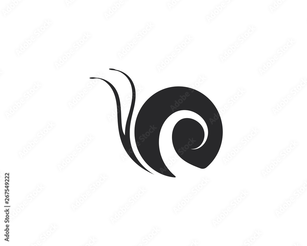 Fototapeta premium snail logo template vector icon illustration design 