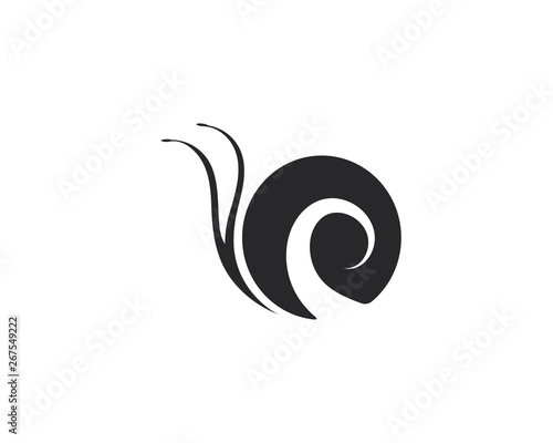 snail logo template vector icon illustration design 