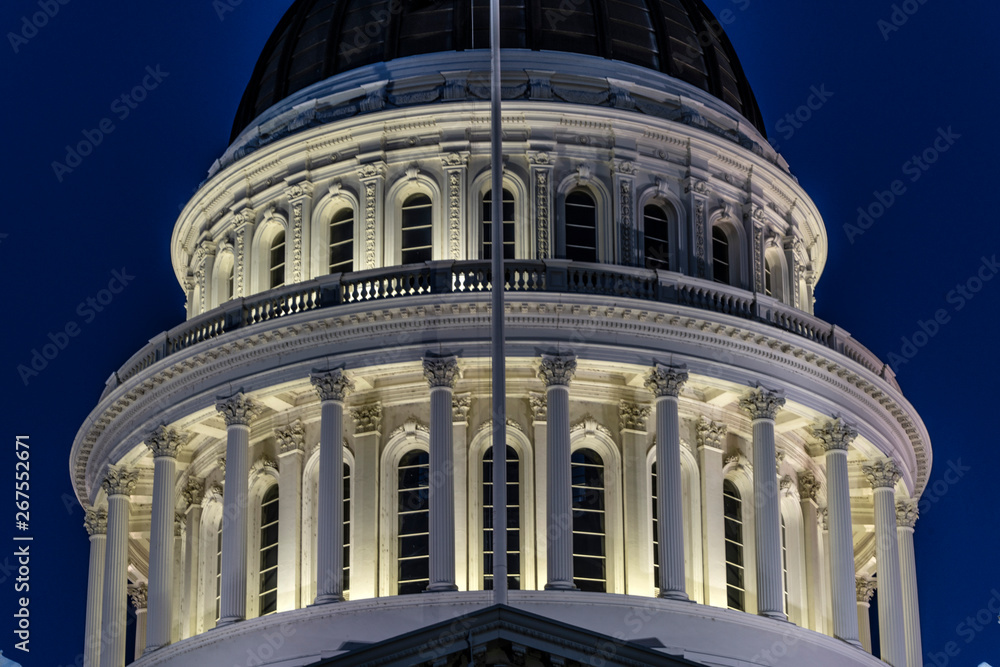 California State Capitol Building, night