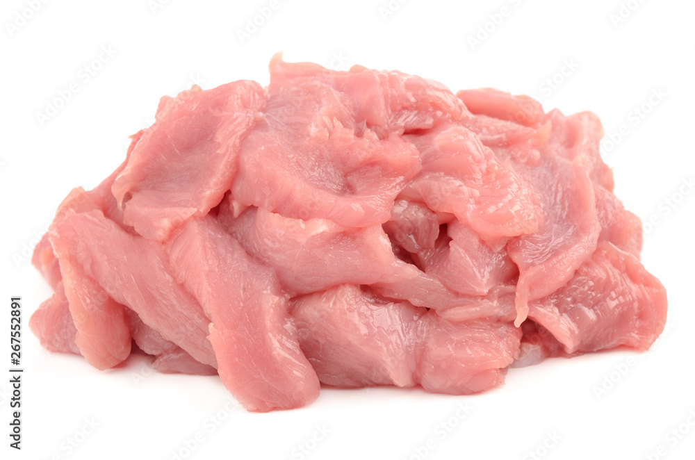 Veal on a white background