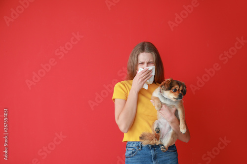 Woman suffering from pet al...