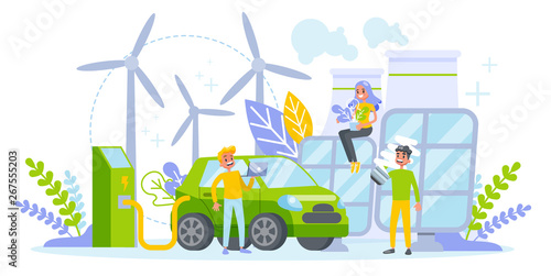 Ecology and green energy concept. Idea of alternative resources
