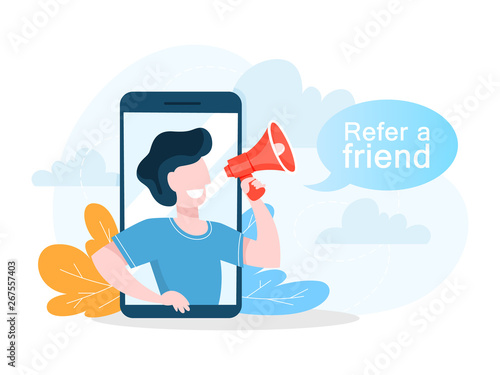 Refer a friend web banner concept
